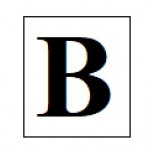 Бусины с буквами белые кубики B